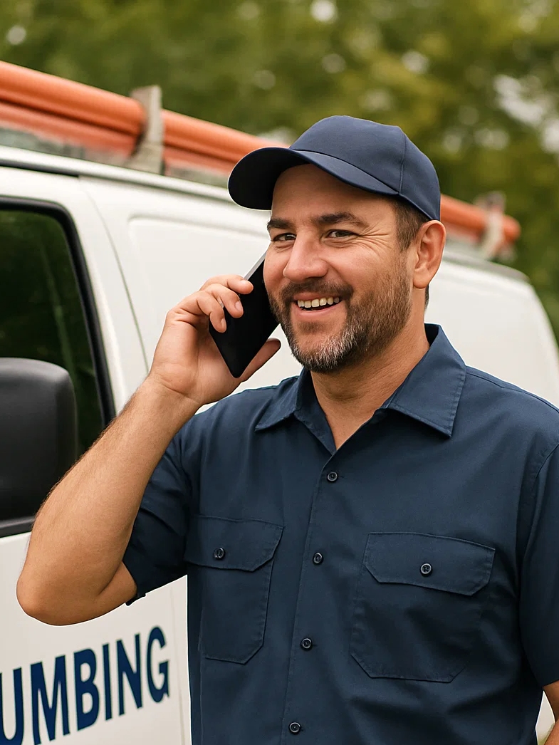 Bob the Plumber talking to clients